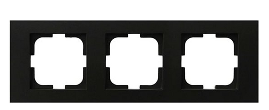 Afdekraam 3 voudig - Afdekframe wandcontactdoos - OVIVO - mat ZWART