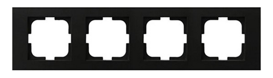Afdekraam 4-voudig - Afdekframe wandcontactdoos - OVIVO - zwart